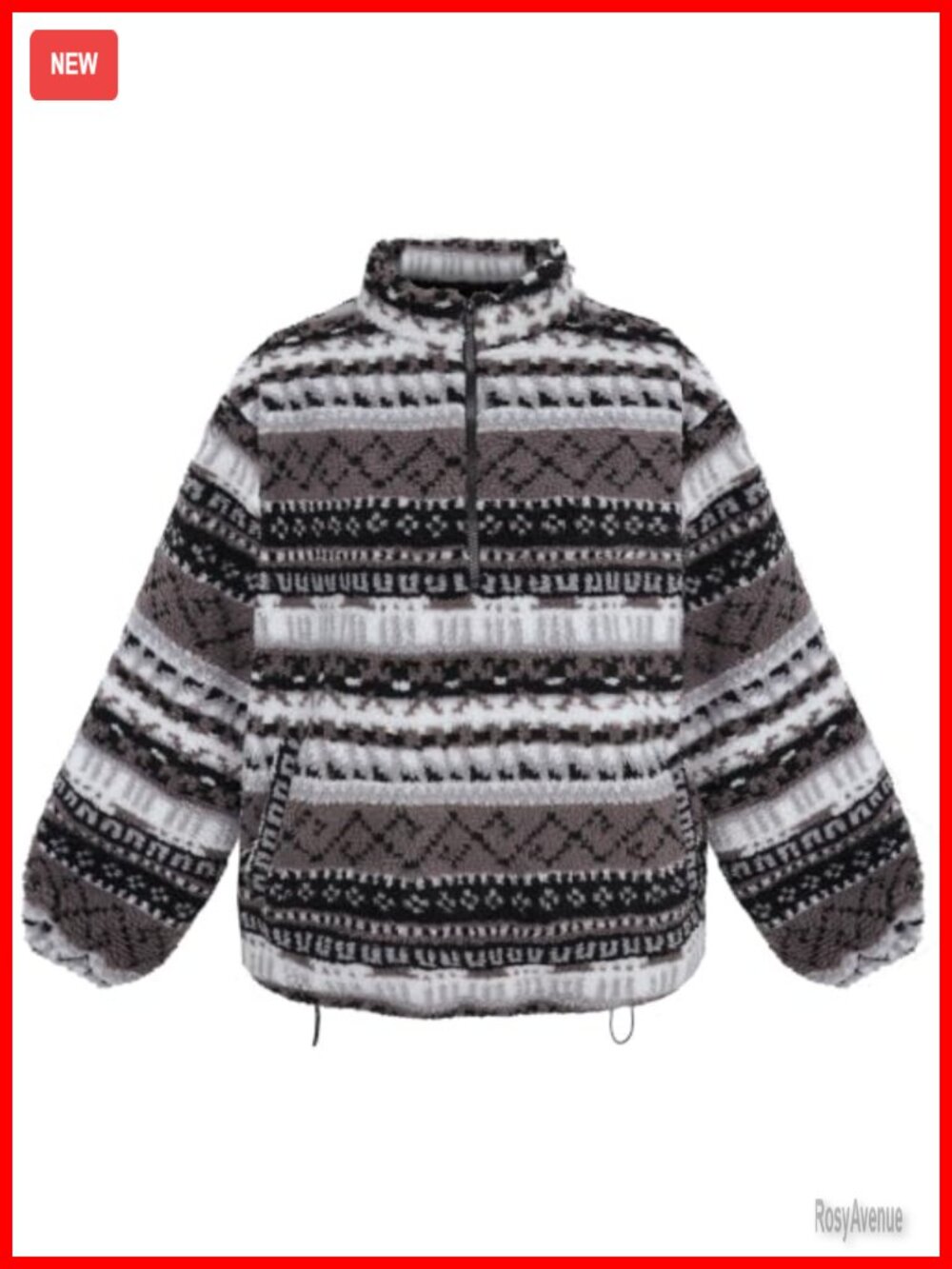 Women's Fleece Quarter Zip Sherpa Pullover Sweatshirt Oversized